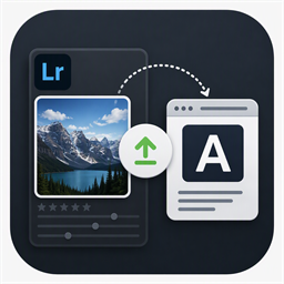 Expolumi Alamy Publisher artwork showing a photo, upload arrow, and Alamy destination